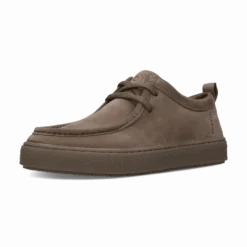 Leder Schnürer taupe