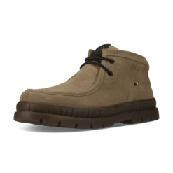 Leder Schnürstiefel beige