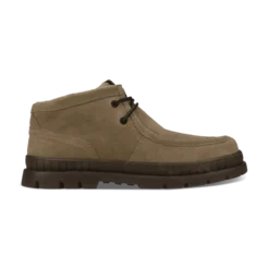 Leder Schnürstiefel beige