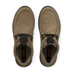 Leder Schnürstiefel beige