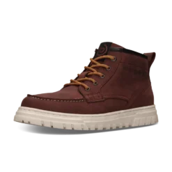 Leder Schnürstiefel bordeaux