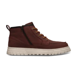Leder Schnürstiefel bordeaux