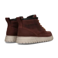 Leder Schnürstiefel bordeaux