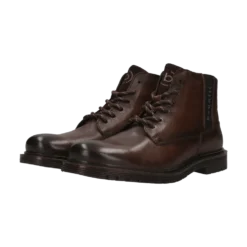 Leder Schnürstiefel braun
