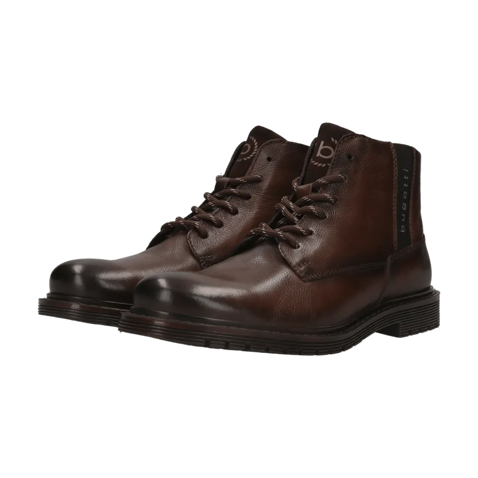Leder Schnürstiefel braun
