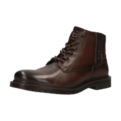 Leder Schnürstiefel braun