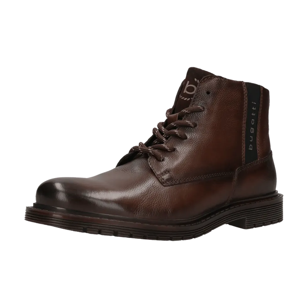 Leder Schnürstiefel braun