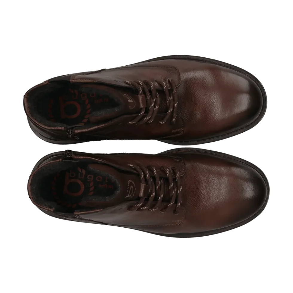 Leder Schnürstiefel braun