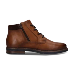 Leder Schnürstiefel cognac