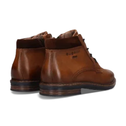 Leder Schnürstiefel cognac