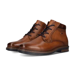 Leder Schnürstiefel cognac