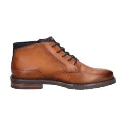 Leder Schnürstiefel cognac