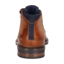 Leder Schnürstiefel cognac
