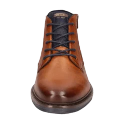 Leder Schnürstiefel cognac