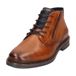 Leder Schnürstiefel cognac