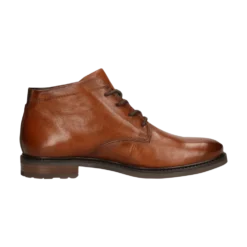 Leder Schnürstiefel cognac