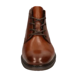 Leder Schnürstiefel cognac