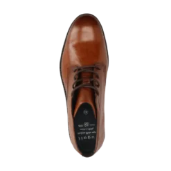 Leder Schnürstiefel cognac