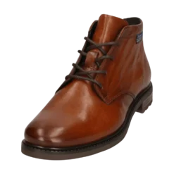 Leder Schnürstiefel cognac