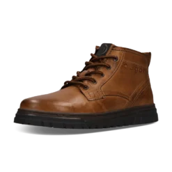 Leder Schnürstiefel cognac