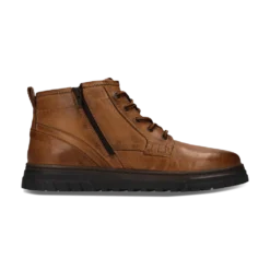 Leder Schnürstiefel cognac