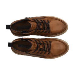 Leder Schnürstiefel cognac