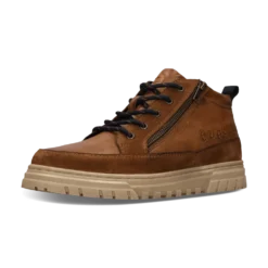 Leder Schnürstiefel cognac
