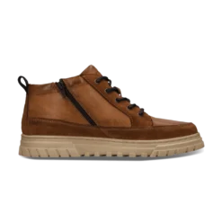 Leder Schnürstiefel cognac