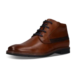 Leder Schnürstiefel cognac