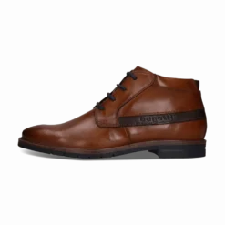 Leder Schnürstiefel cognac