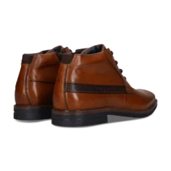 Leder Schnürstiefel cognac