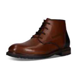 Leder Schnürstiefel cognac