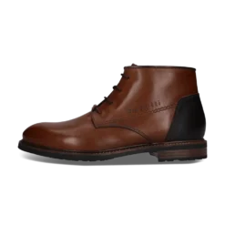 Leder Schnürstiefel cognac