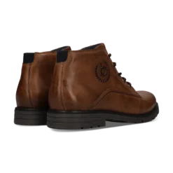 Leder Schnürstiefel cognac