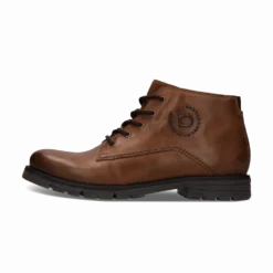 Leder Schnürstiefel cognac