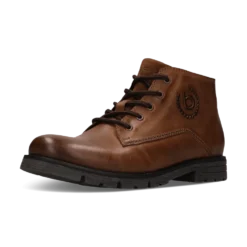 Leder Schnürstiefel cognac