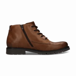 Leder Schnürstiefel cognac