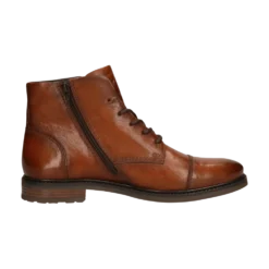 Leder Schnürstiefel cognac