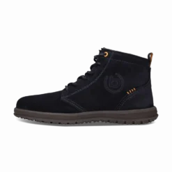 Leder Schnürstiefel dunkelblau