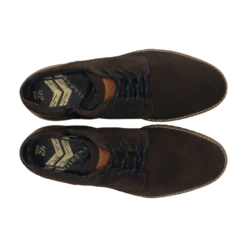 Leder Schnürstiefel dunkelblau