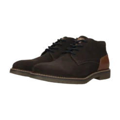 Leder Schnürstiefel dunkelblau