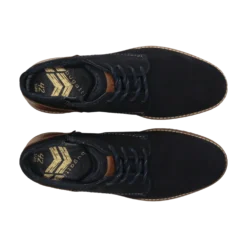 Leder Schnürstiefel dunkelblau