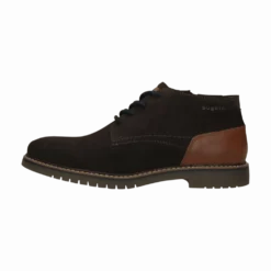 Leder Schnürstiefel dunkelblau