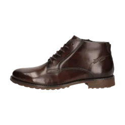Leder Schnürstiefel dunkelbraun