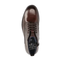 Leder Schnürstiefel dunkelbraun