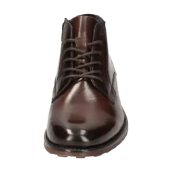 Leder Schnürstiefel dunkelbraun
