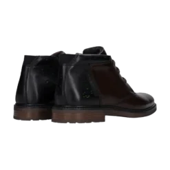 Leder Schnürstiefel dunkelbraun