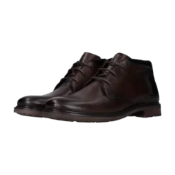 Leder Schnürstiefel dunkelbraun