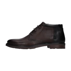 Leder Schnürstiefel dunkelbraun
