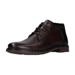 Leder Schnürstiefel dunkelbraun